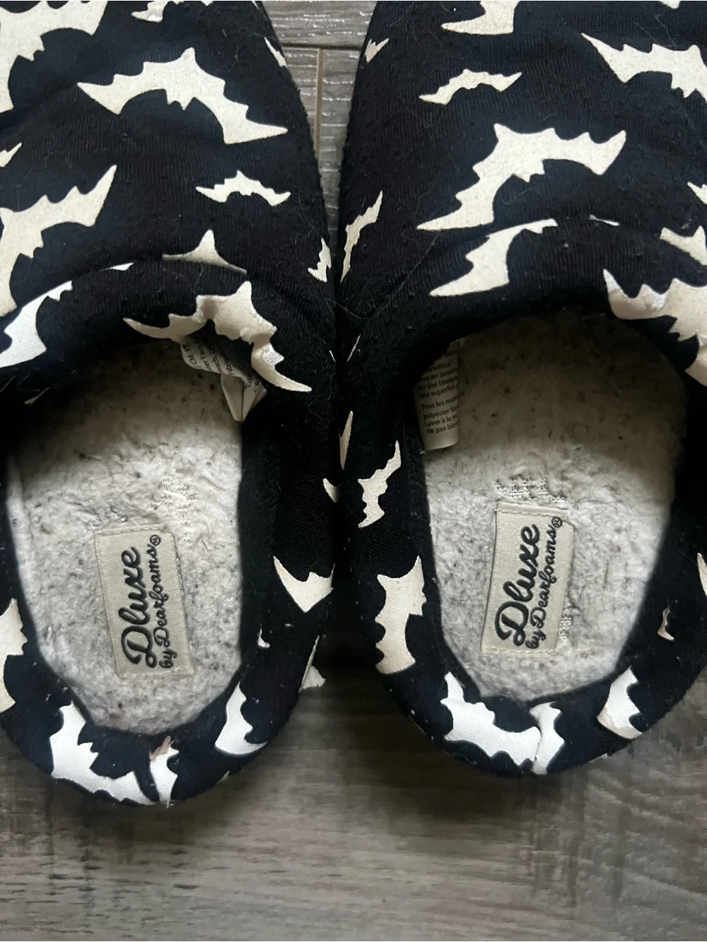 Dearfoams Glow in the Dark Bat Slippers